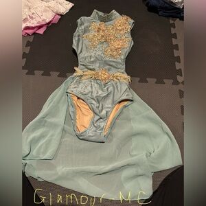 Glamour MC Blue Embellished Dance Costume